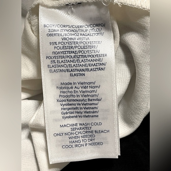 Chaps Midi  Bodycon Black And White Dress Woman's Size Medium - Picture 8 of 11